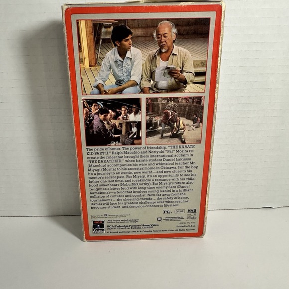The Karate Kid Part II 2 VHS 1986 RCA Side Loaded Ralph Macchio Pat Morita Movie - Picture 2 of 11